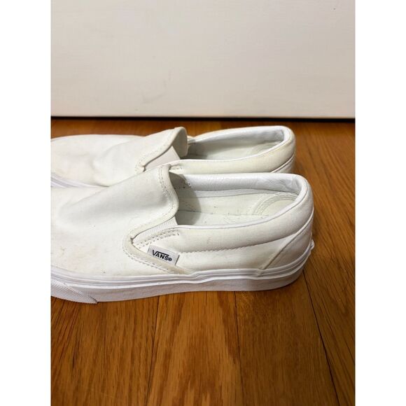 Vans Classic Slip-On Shoes – White Canvas – Women’s 8 / Men’s 6.5 - Picture 5 of 5